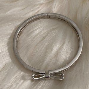 kate spade bow bracelet - silver